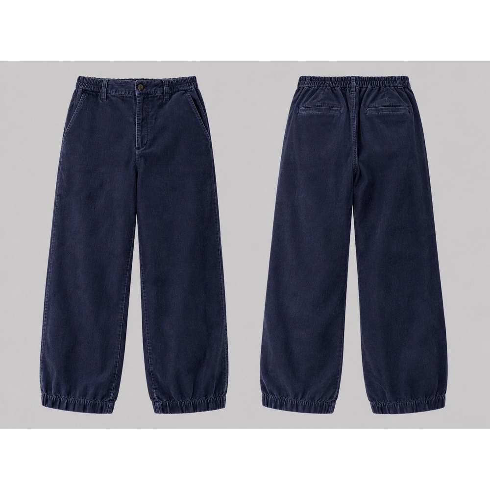 CJ BANKS Women's 18W Plus Size Navy Blue Corduroy Pants 100% Cotton